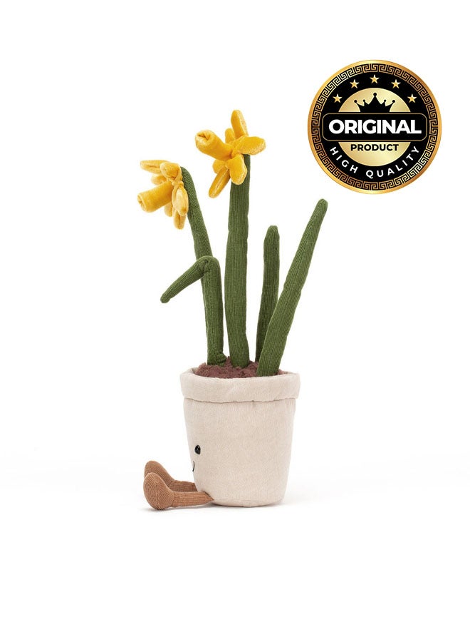 Jellycat Amuseables Daffodil Plush Toy 27cm – Super Soft Daffodil Plant Soft Toy for Gifts, Nursery Decor, and Collectors - Image 1